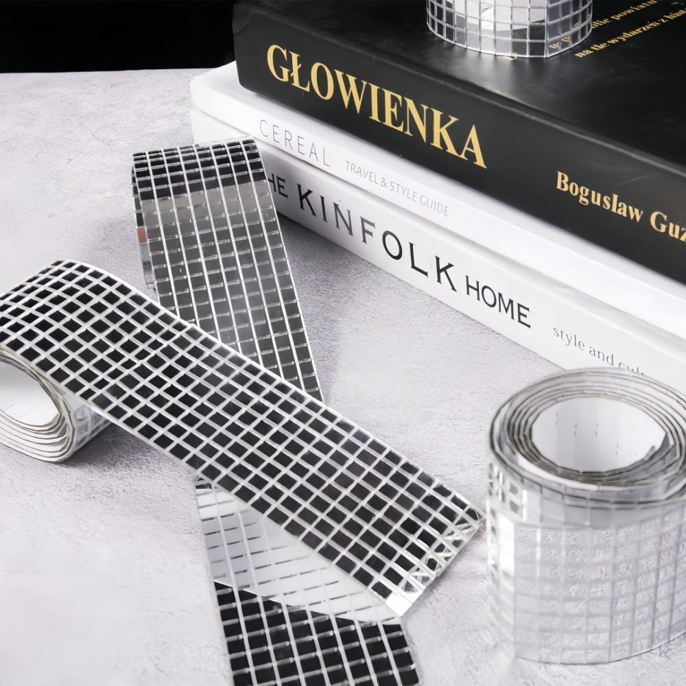 4x100 см Креативные наклейки на стеклянное зеркало своими руками Мозаичные стеклянные самоклеящиеся наклейки на зеркало 3D Фоновое настенное зеркало Украшение