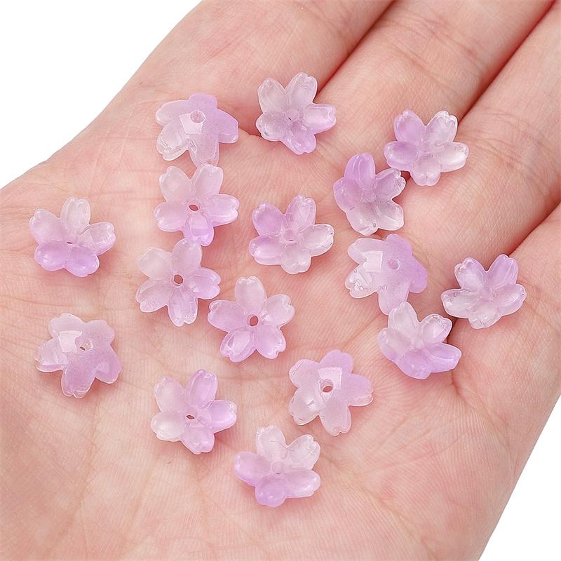 10 шт./пакет пятилепестковый цветок сакуры бусины DIY браслет ожерелье серьги ювелирные аксессуары