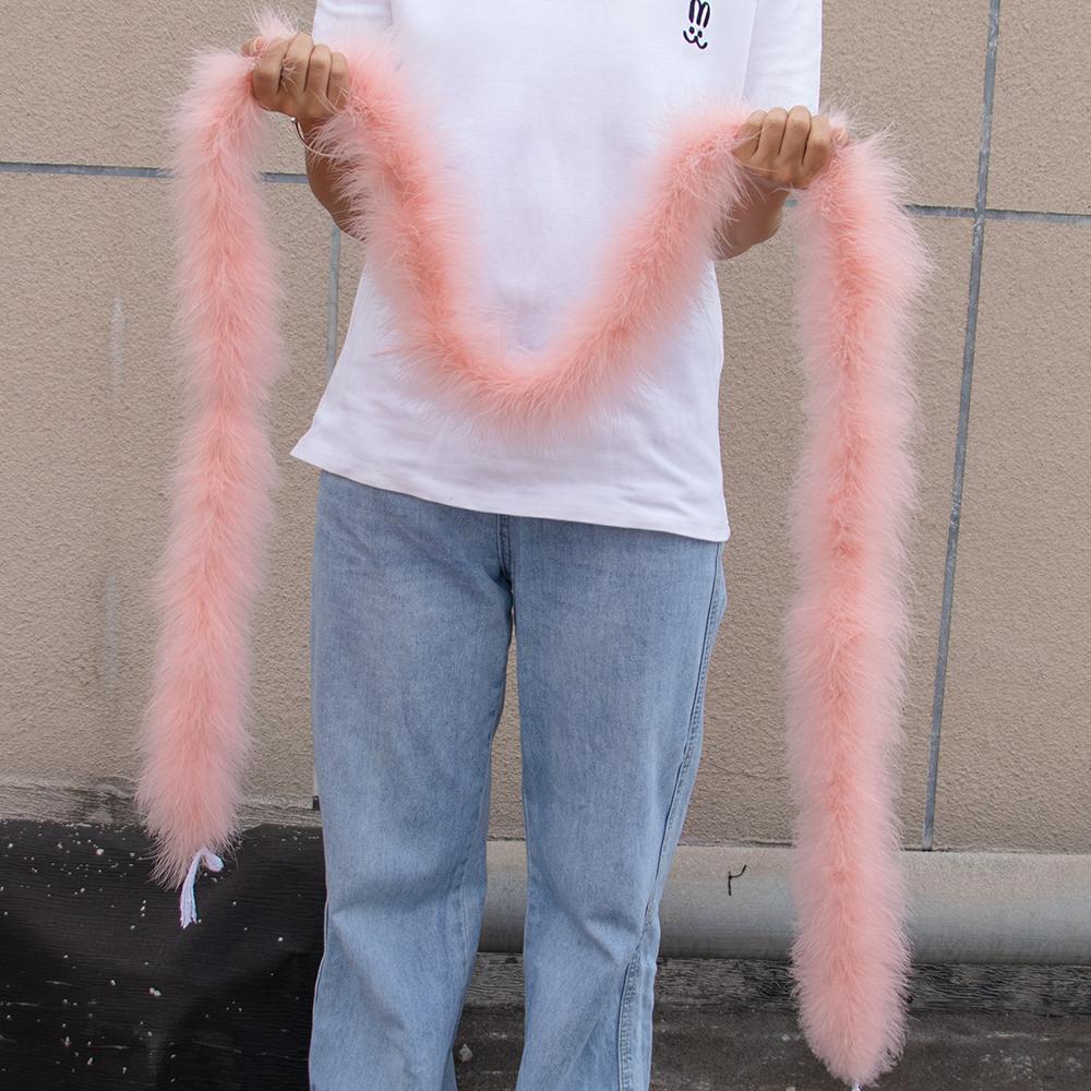 2M Turkey Marabou Feather Boa 11-50g for Scarf Clothing Christmas Tree Decor Shawl Craft Costume Wedding Dress Plume Accessories