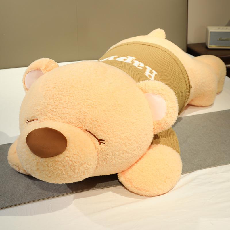 Large Dog Throw Pillow Plush Toy Doll Teddy Dog Doll Girl Bed Sleeping Soothing Doll