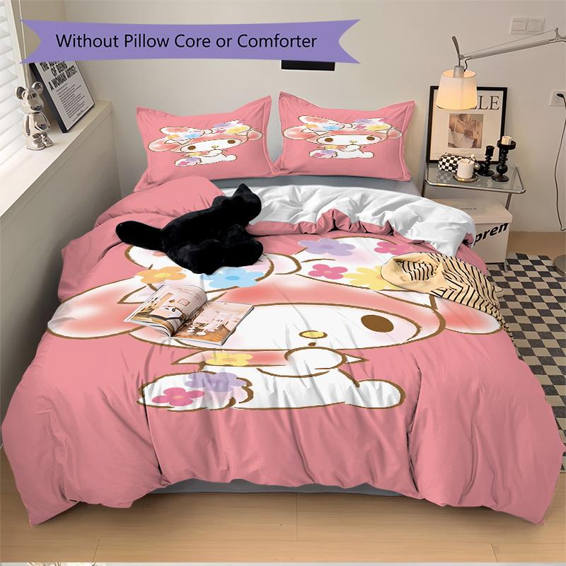 Melody Floral Adventure Print 3Pcs Bedding Setduvet Cover With 2 Bedropillowcase Home Birthday Gift