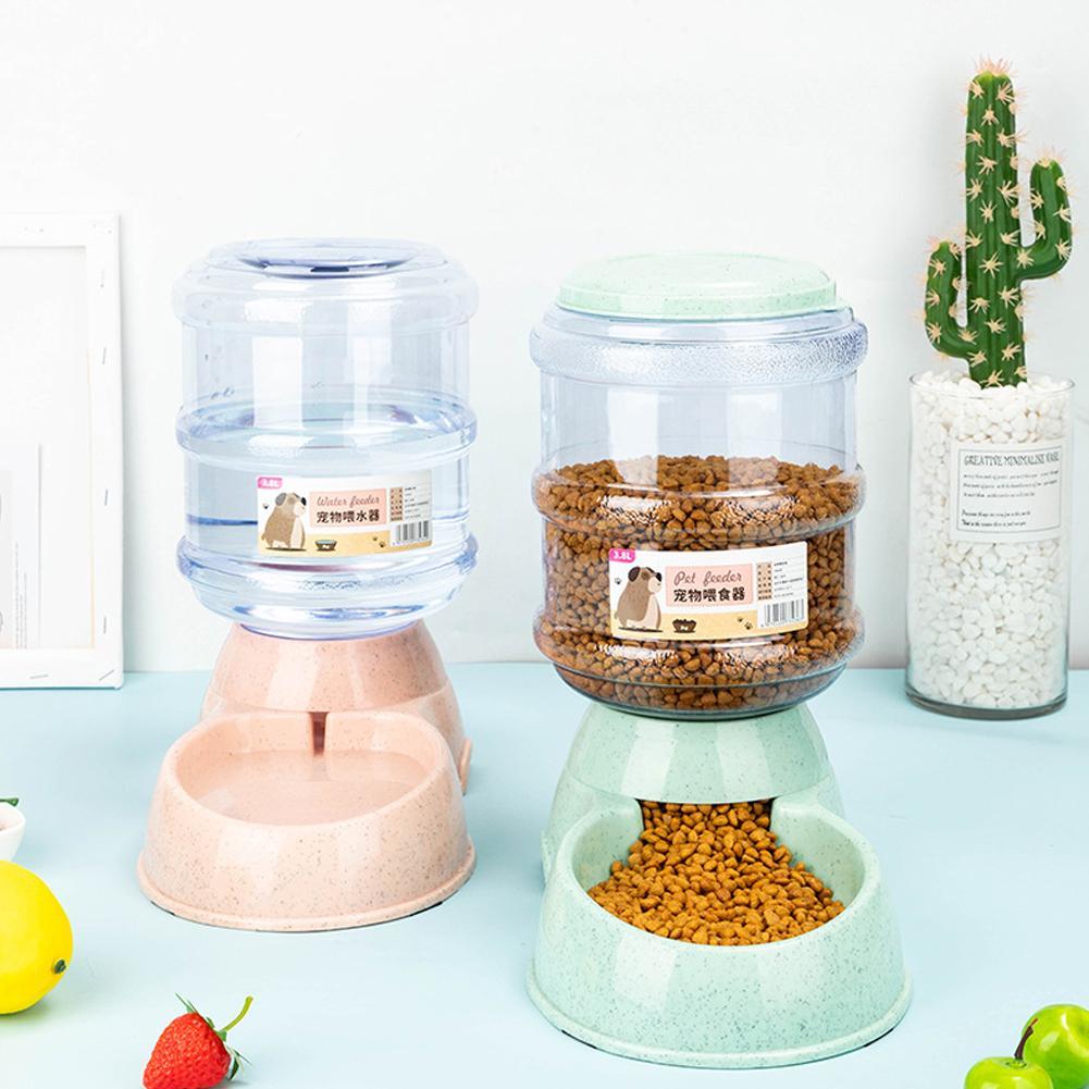 Большая емкость 3,8 л автоматическая кормушка для домашних животных для кошек собак диспенсер для воды ведро для хранения еды миска для кошек