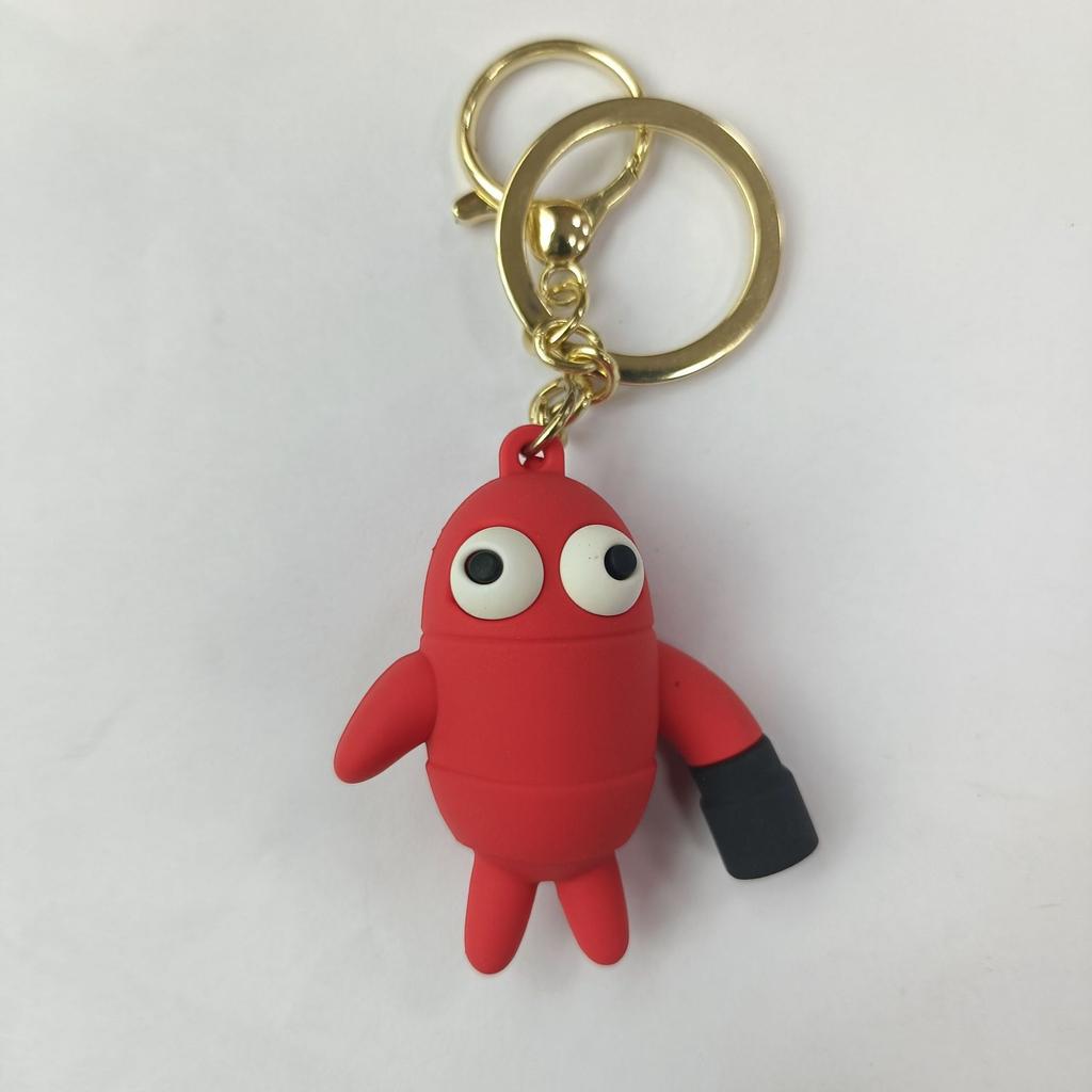 Cute REPO Robot Keychain Figure Soft Rubber Mobile Game Accessory Keyring Bag Charm Gift Collectible