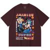 230 г/м² 100% хлопок Dragon Ball V26 Бульма Андроид Принт Унисекс Тяжелая хлопковая футболка