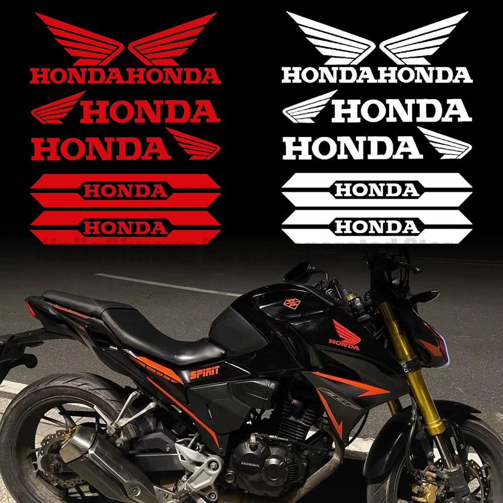 WRS2  Motorcycle Stickers for HONDA Car Logo Reflective Laser Stickers Racing Helmet Decals Tail Box Shock Absorber Decoration