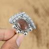 Gift For Her 925 Silver Natural Sunstone Gemstone Stackable Adjustable Ring
