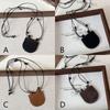 with Long Strap Mini Necklace Leopard Print Wearing Key Bag Necklace  Jewelry Accessories