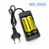 MS-202A Зарядное устройство для литий-ионных аккумуляторов 18650 Док-станция для зарядки перезаряжаемых аккумуляторов Независимая схема со световым индикатором