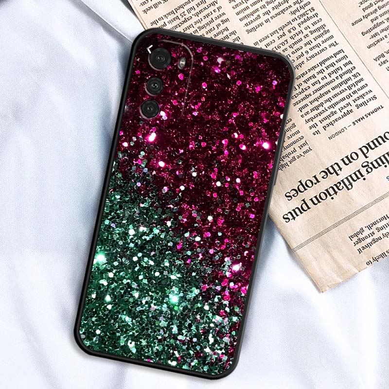 Сияющие креативные узоры Для Motorola G85 Edge 50 G24 G35 G14 G04 40 G72 G34 G G54 G13 G32 5G Черный чехол для телефона