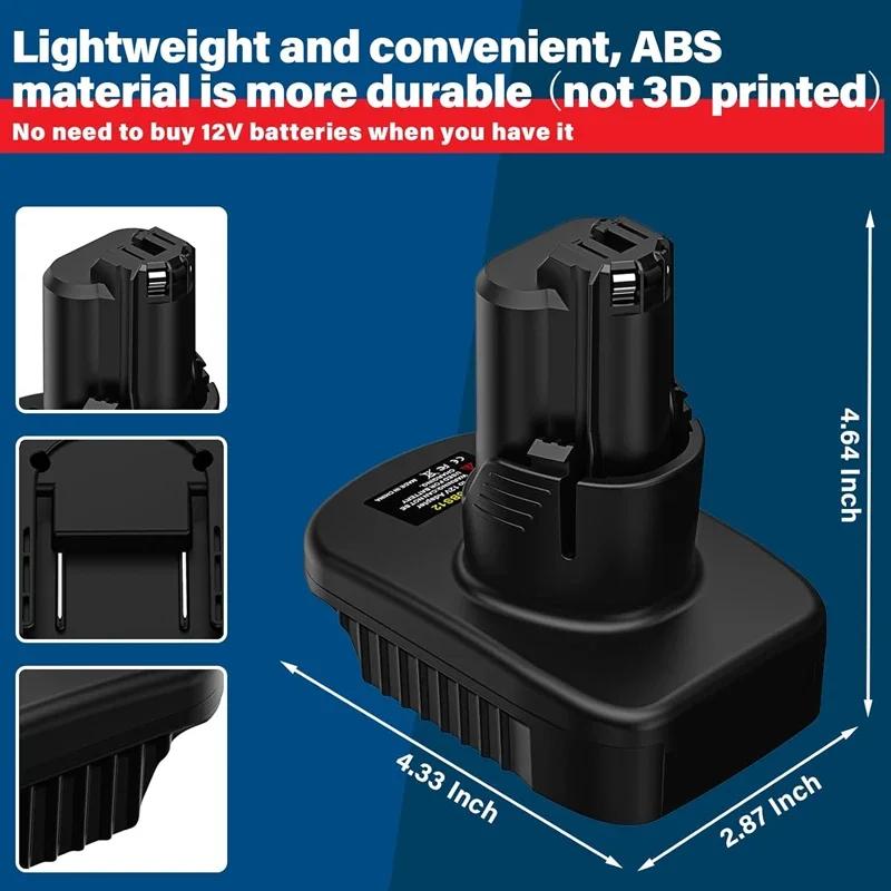 Адаптер-преобразователь аккумулятора Для аккумулятора Makita/ Bosch/ Dewalt/ Milwaukee/ 18V Li-Ion Преобразование для Bosch 12V Беспроводного электроинструмента