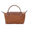 New LONGCHAMP Le Pliage Canvas With Leather Makeup Bag, Dumpling Bag, Clutch Handbag Women's Brandy 34175089504