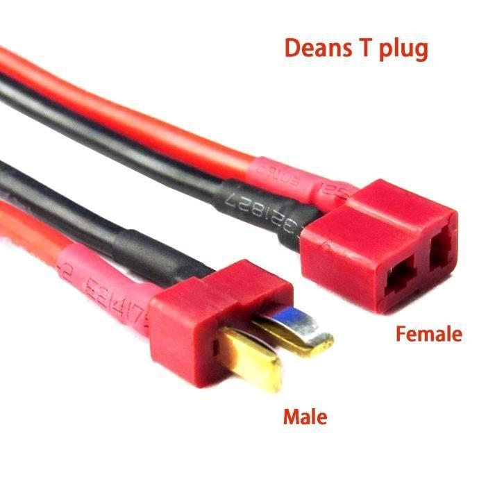 Connecteurs Deans T en forme de fiche à Tamiya pour véhicules RC - TAMIYA