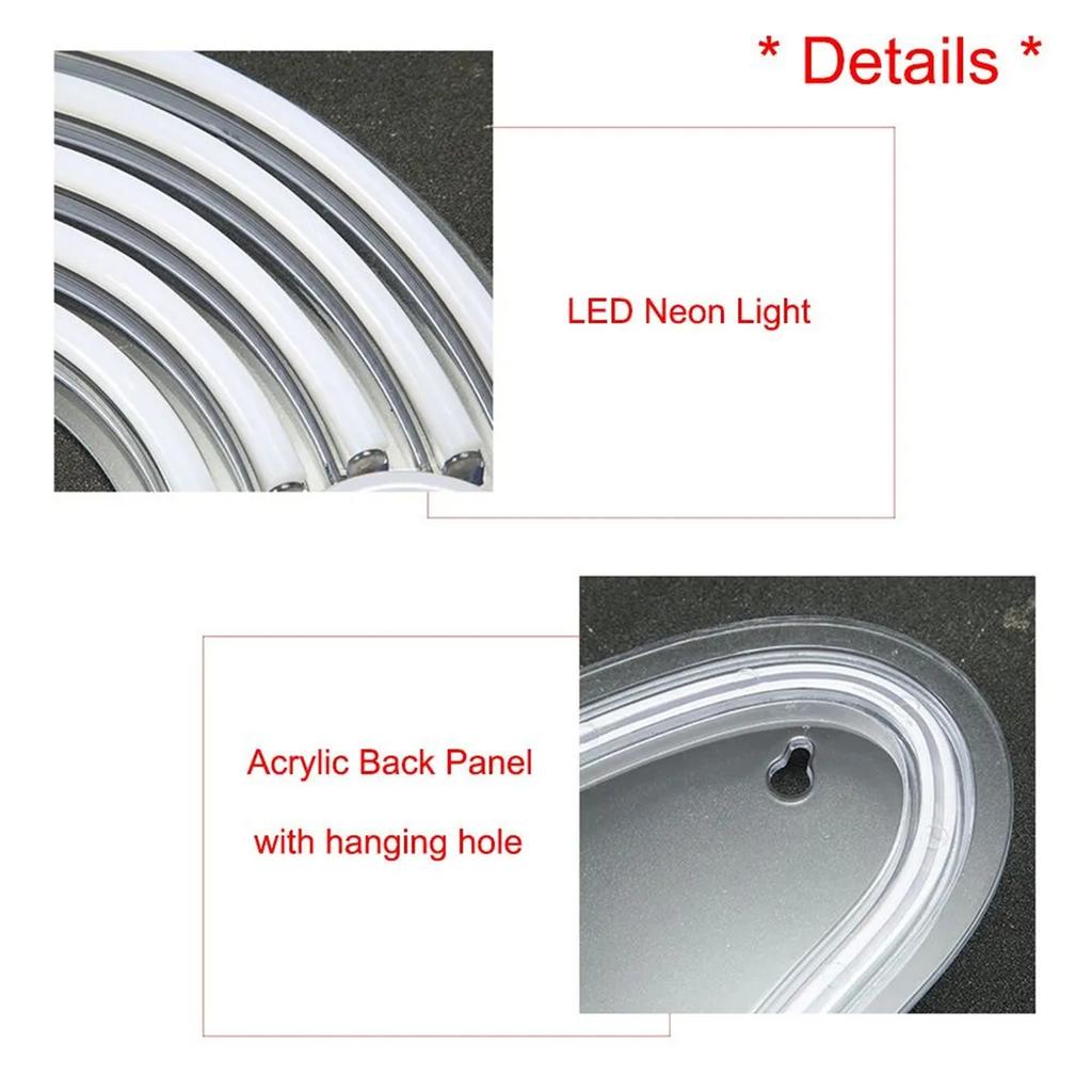 Светодиодные неоновые моделирующие огни, декоративные огни для исповеди, сетка, красная стена, фоновое украшение для комнаты, бар, окружающее освещение