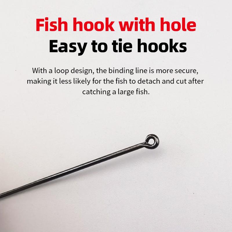 Наборы по 10 шт. Крючки для ловли рыбы с длинным цевьем, с ушками и трубкой для оснастки – Тяжелый бородка для глубоководной/морской рыбалки