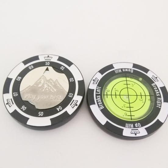 Маркер для мяча с зажимом для шляпы для гольфа и высокоточным зеленым помощником для чтения Компактный размер Легкий портативный пузырьковый уровень Гольф-паттинг Green Reader