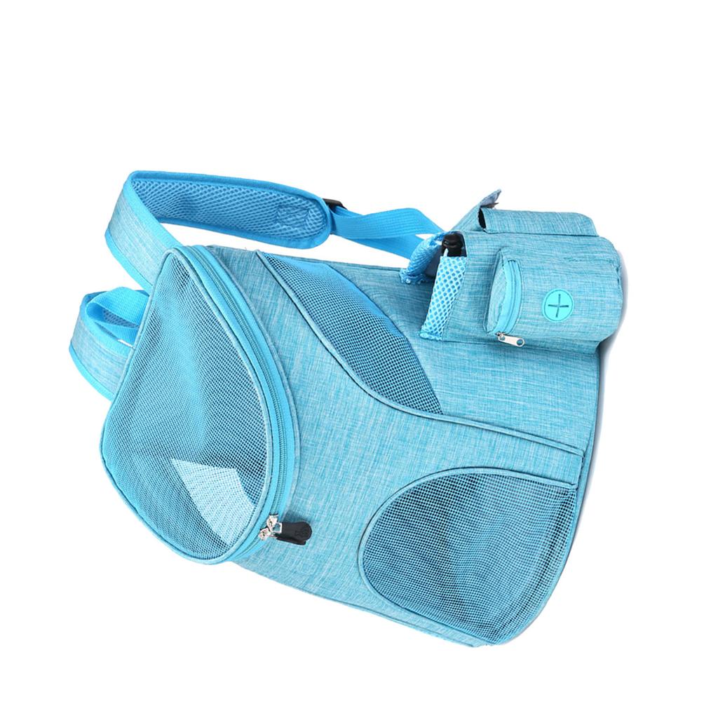 Pet Carrier Backpack Breathable Mesh Foldable Portable Dog Carrier Bag with Snack Pocket for Traveling Hiking Camping