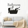 Detachable Girl and Woman Bathroom Sticker Art Wash Room Decorative Wall Decal Wall AVE