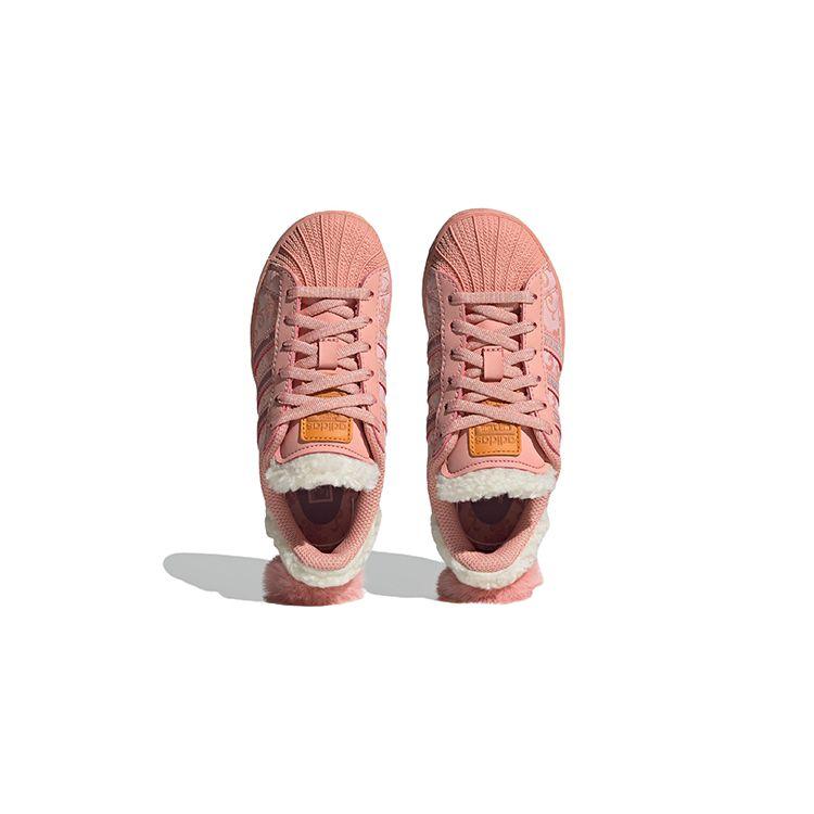 adidas Originals Melting Sadness X Superstar Повседневные Прочные Низкие Детские Кроссовки Детские кроссовки Оранжевый Розовый Белый ID9308