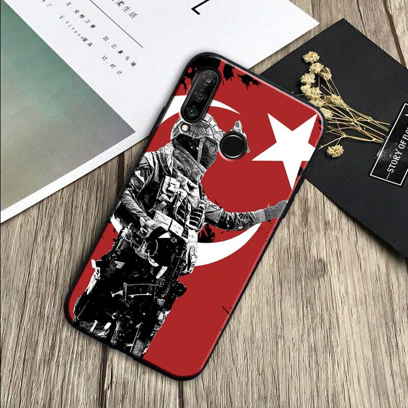 Turkey Turkish Flag For Huawei Nova Y70 Y91 Y61 Y72 Y73 Y90 Y60 3i 7i 8i 11 12i 9 10 SE P20 P30 Pro P40 Lite Case