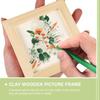 5pcs INS DIY Blank Clay Frames Multi Size Art Puzzle Holder Wooden Photo Holders Children Painting Drawing DIY Handcraft