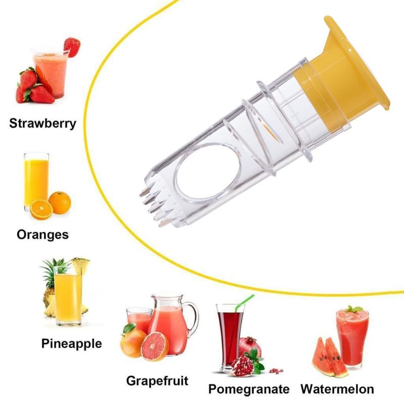 Manual Lemon Juicer Manual Fruit Juicer Squeezer Built-In Filter Manual Fruit Squeezer Screw Top Juice Squeezer for Pinics