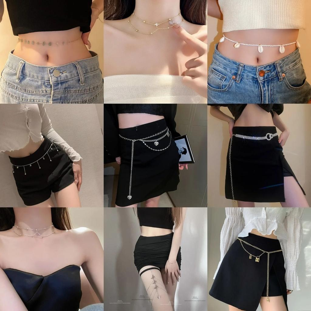 Sexy Cross Breat Necklace for Women Sequin Chest Bra Waist Belt Belly Chain for Beach Bikini Romantic Body Jewelry 2023 Summer