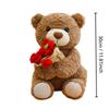 Cute Teddy Bear Plush Toy Holding A Red Rose, Adorable Stuffed Animal Gift For Girlfriend, Valentine’S Day, Mother’S Day, And Romantic Occasions