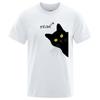 Meow Black Cat Funny Printing Men T-Shirts Breathable Tee Clothes Summer Streetwear Tops Oversized Loose Cotton Short Sleeve T-Shirts Men’s