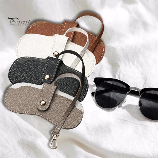 Мягкая сумка для очков из искусственной кожи, чехол для солнцезащитных очков, портативный органайзер для очков с крючком для ключей, легкий чехол для очков для друзей, семьи