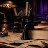Декоративный подарок для коллег-коллекционеров: Безликая черная фигурка-сиделка на полку, 3D-печатная статуэтка волшебника с ornaments в стиле темного фэнтези, офисная палочка, заклинание