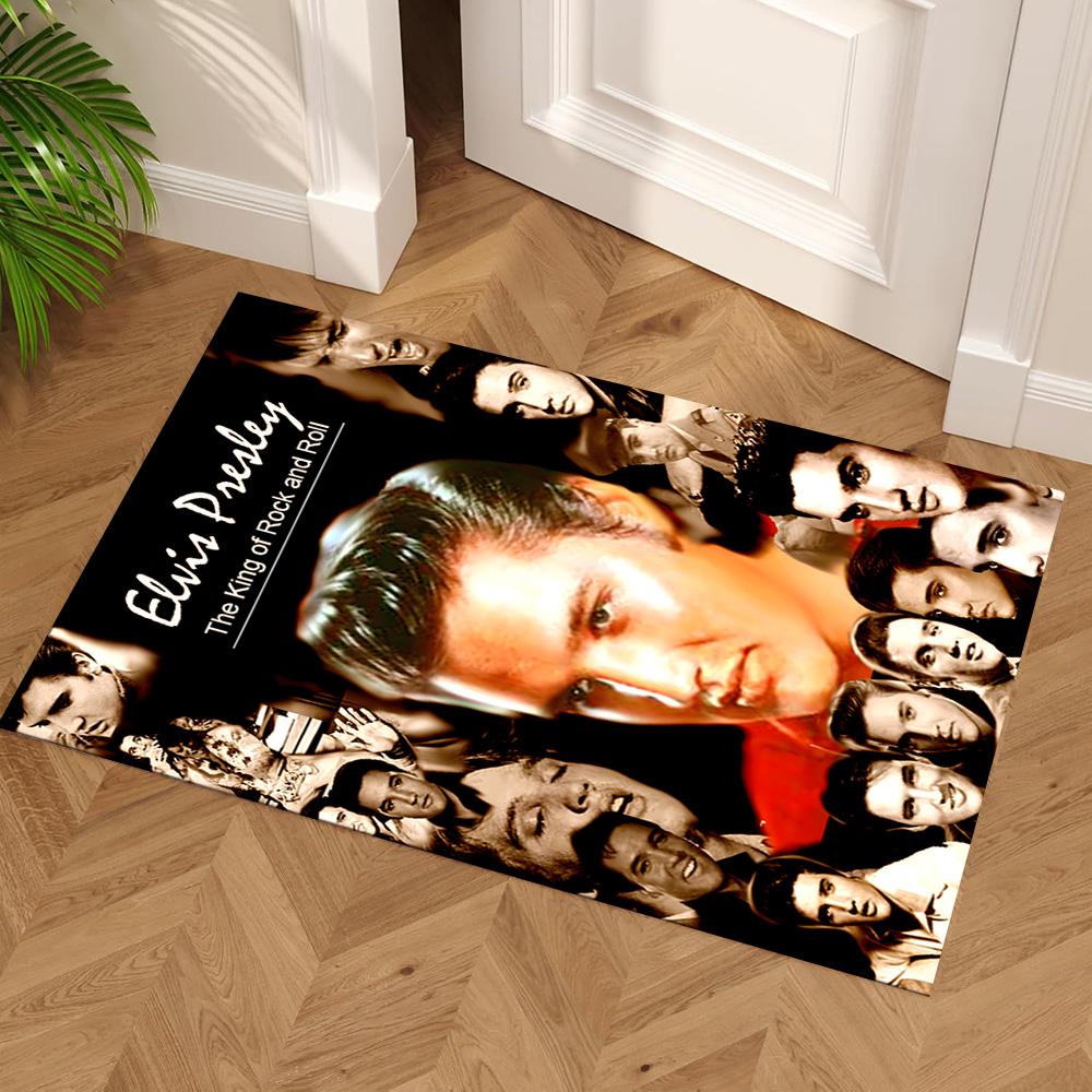 Elvis Presley Area Rug Perfect for Game Room Dining Room Balcony Entryway Anti-slip Rug Decorate Offices Birthday/Christmas Gift