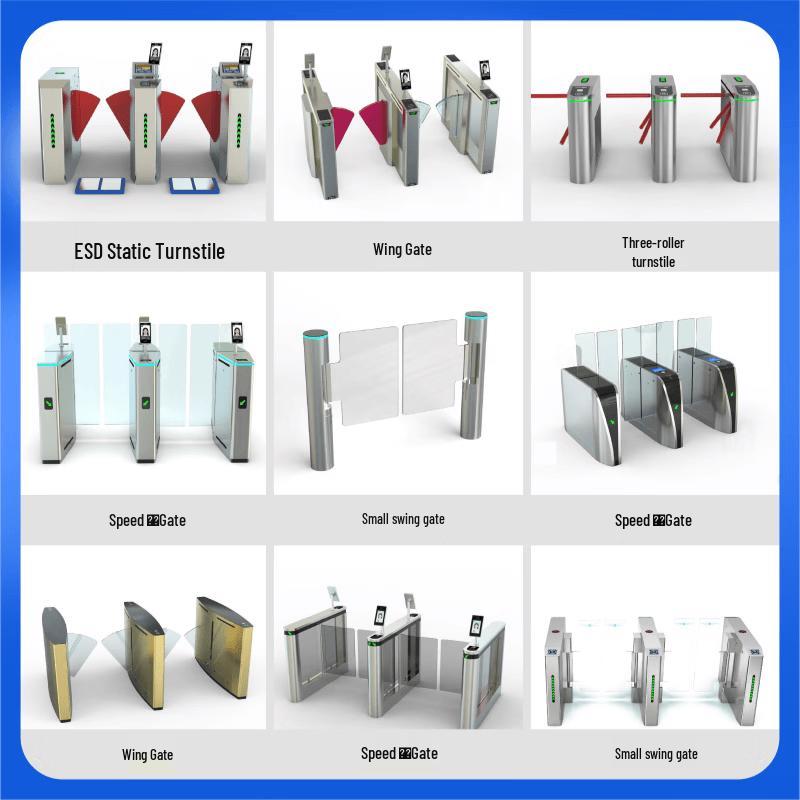 Smart Pedestrian Access Control Swing Turnstile CN plug (adapter included)