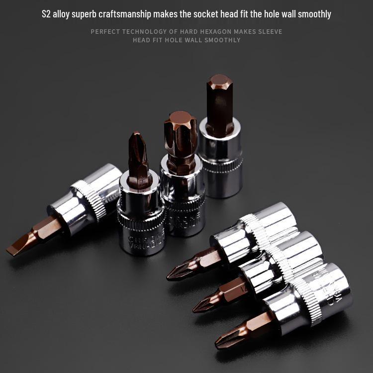Набор бит для отвертки Torx T30 T40, шлицевая, крестовая с цветочным узором, с запрессованными головками