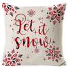 Christmas Pillowcase, Home Bedside Cushion, Linen Short Plush Printed Halloween Sofa Pillow