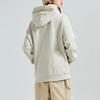 Li Ning Sports Fashion Series Вышитый свободный пуловер с капюшоном унисекс толстовки Off-White AWDT583-2