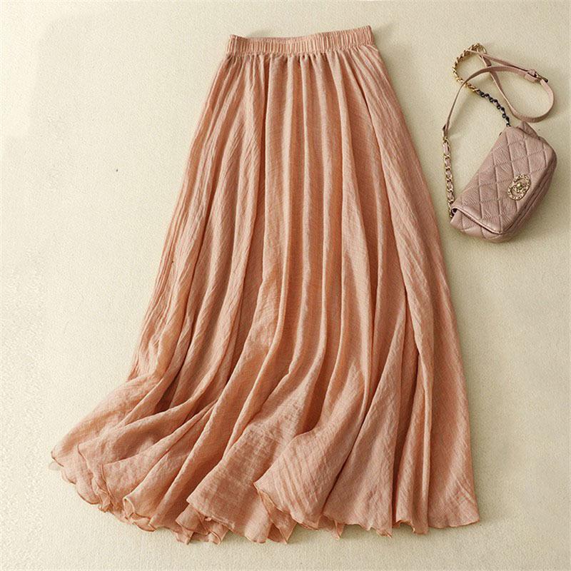 Tooxika, новая женская однотонная полуюбка, повседневная универсальная большая распашная юбка трапециевидной формы с эластичной резинкой на талии