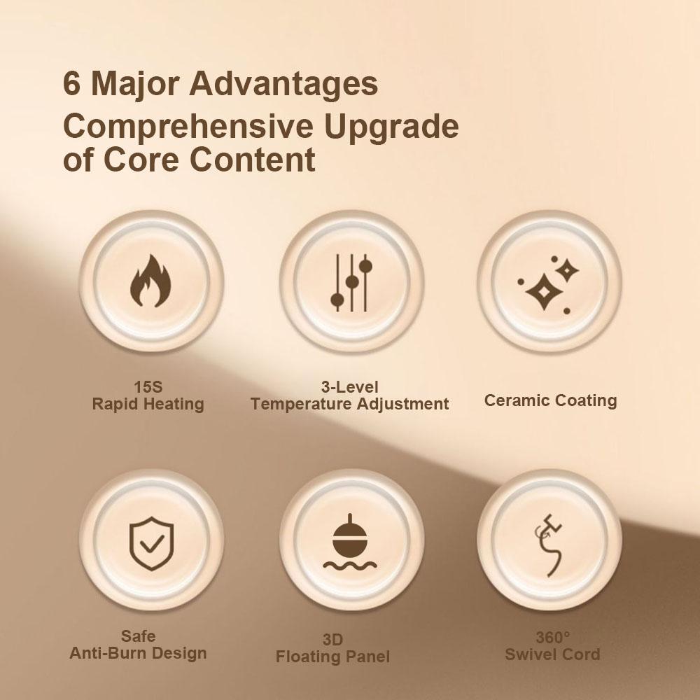 2 в 1 выпрямитель и щипцы для завивки волос Керамический выпрямитель для быстрого нагрева Утюжок с контролем температуры Электрический щипцы для завивки волос с защитой от ожогов