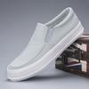 Весенняя мужская обувь в корейском стиле Модная обувь Дышащая парусиновая обувь Универсальная повседневная обувь Ленивая обувь Туфли на толстой подошве
