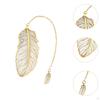Feather Bookmark Metal with Charm Decorative Elegant Stylish Modern Art Book
