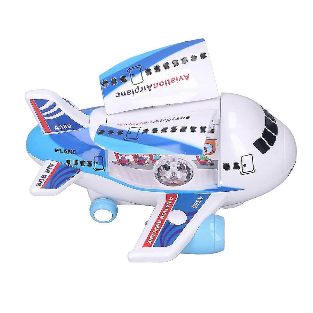 Kids Electric Airplane Toy Lights Music Openable Door High Simulated Aircraft Model with Water Mist Spray 2025