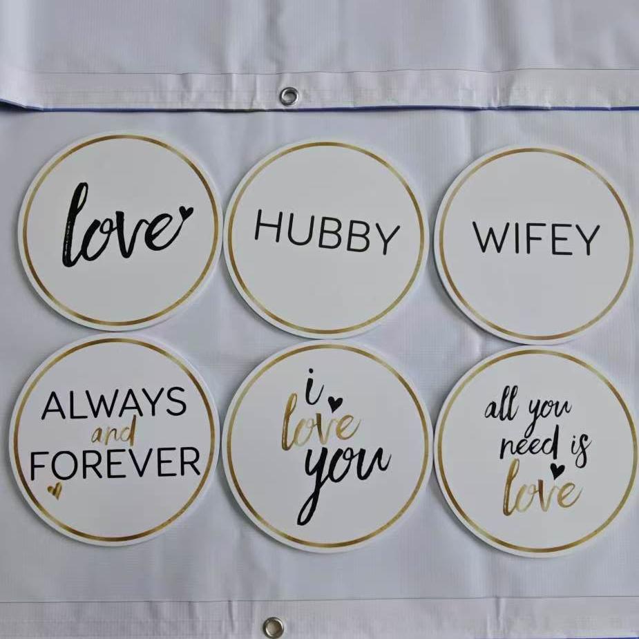 UV Printing Double Sided Photo Booth Prop Signs Wedding Birthday Graduation Party Props