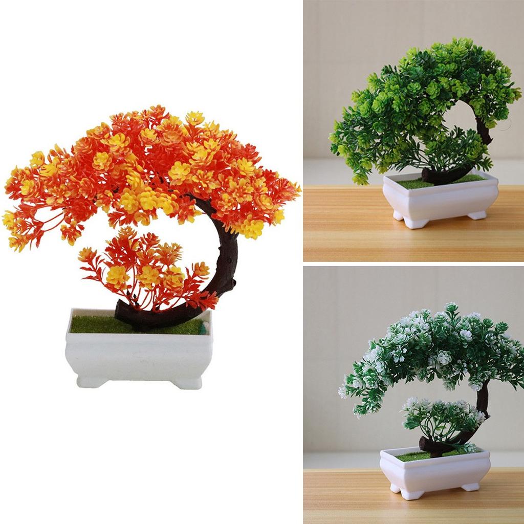 Artificial Plant Bonsai Fake Potted Home Garden Decro Simulation Green Bonsai