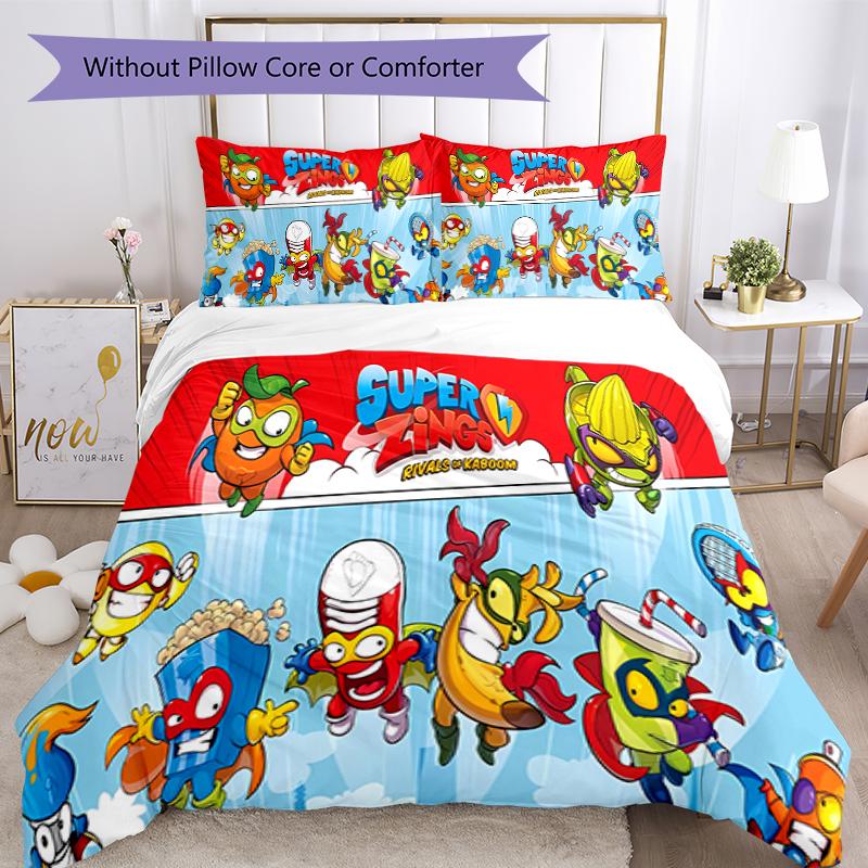 3pcs Superthings1 pattern bedding set duvet cover set includes duvet cover &pillowcases, perfect all season bedroom decoration & gift