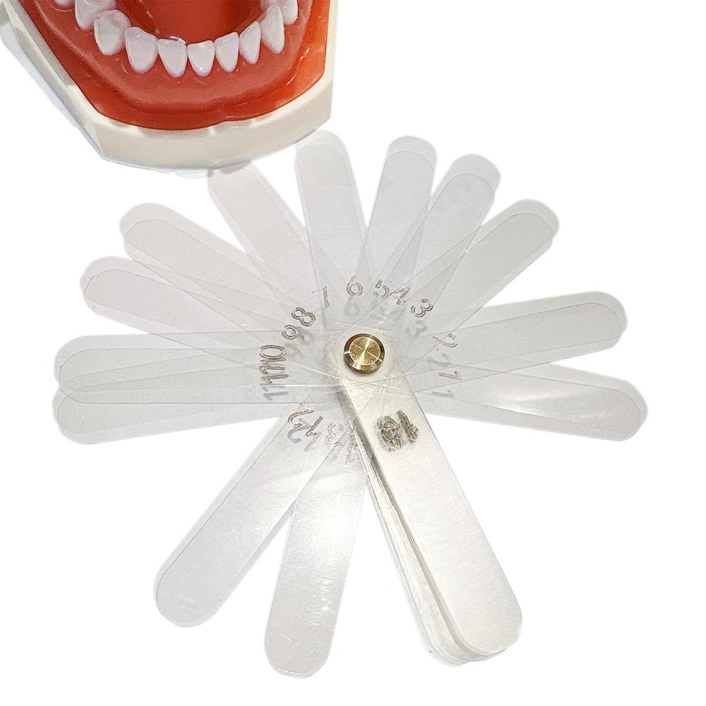 Стоматологический листовой калибр, высококачественная линейка для измерения окклюзии, инструменты, автоклавируемые, пронумерованные, 56 штук, толщина 0,1 мм