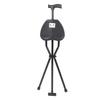 Portable Tripod Cane Stool Multi Functional Anti Slip Aluminum Alloy Folding Walking Cane with Seat
