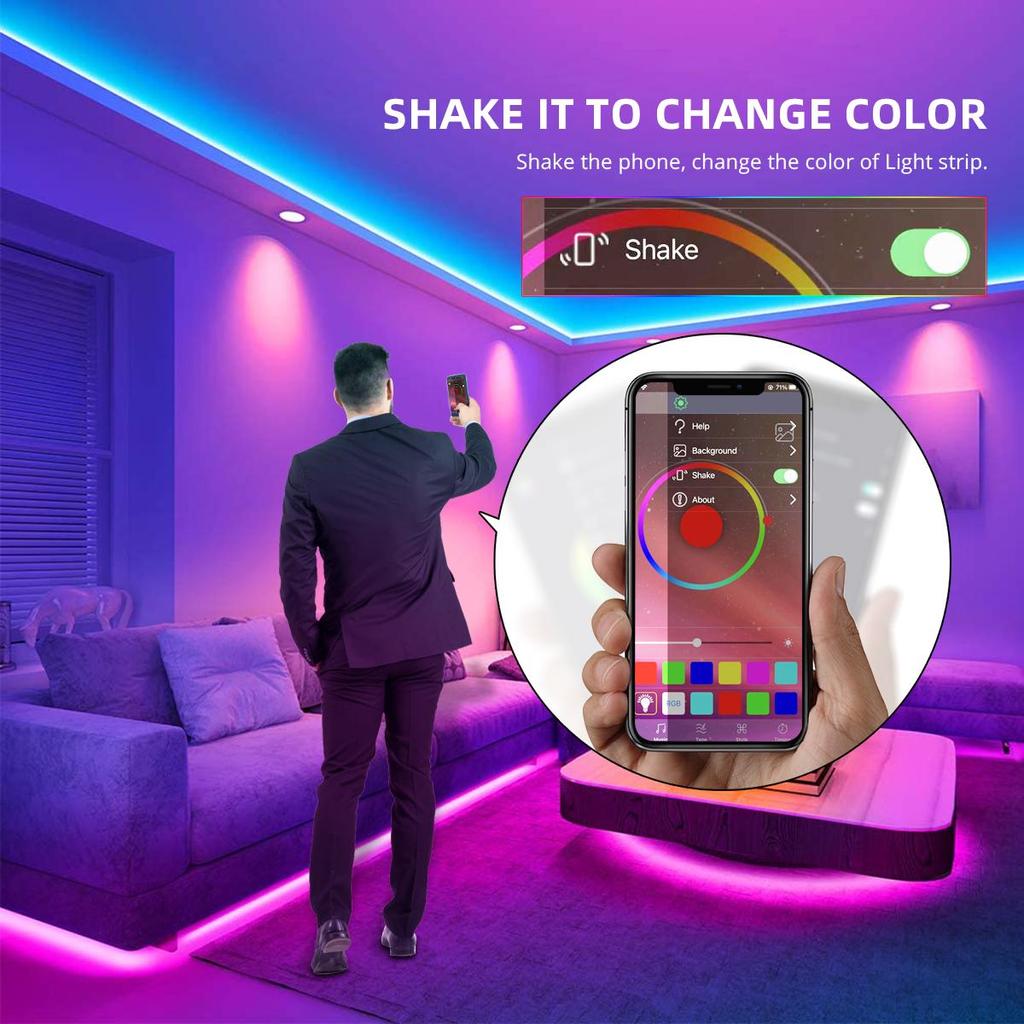 MALITAI 50FT Bluetooth светодиодные ленты Синхронизация музыки 5050 RGB SMD Красочные светодиодные ленты с пультом дистанционного управления телефоном DIY Светодиодные фонари для комнаты, кухни, ТВ-вечеринки