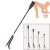 60CM Black PU Leather Spanking Paddle Long Whip Flirting Slave  Bondage Flogger Sex Toys For Woman G Spot Adults Sex Shop 18