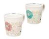 Kutani Ware Iwataya Pair of Mugs - Flowers K9-1038