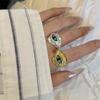 Geometric Blue Eye Finger Buckle Hollow Gothic Rings Retro Demon Eye Rings Women