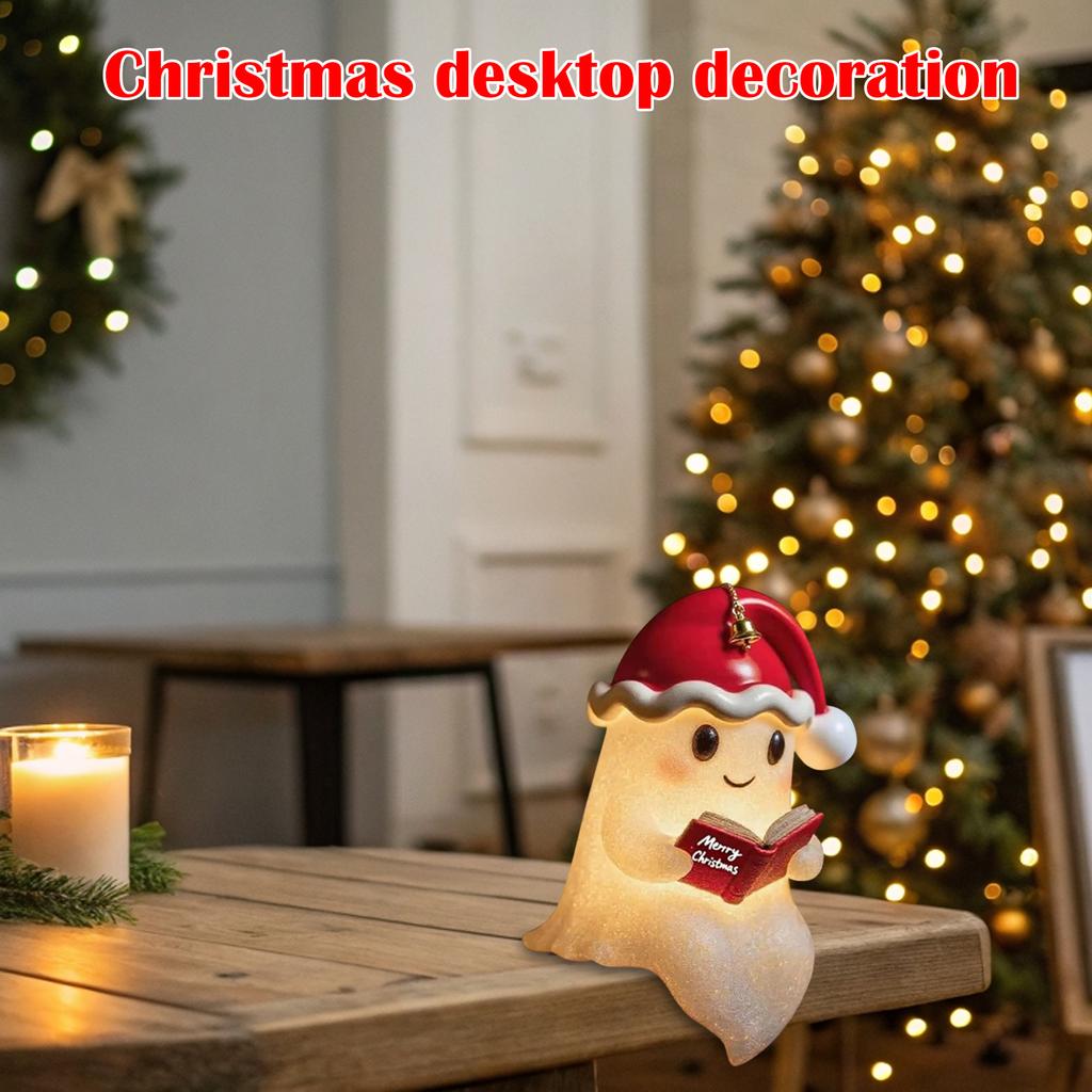 Ghosts Christmas Hat Cute Ghosts Reading Light, Reading Nightlight